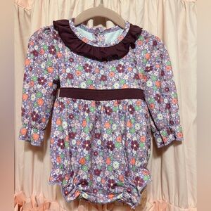 Honey Bean  Floral Bubble Baby Outfit. Never worn.